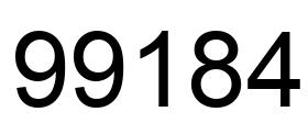 Número 99184 imagen negro