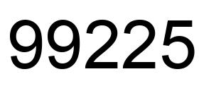 Number 99225 black image