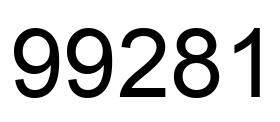 Number 99281 black image