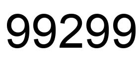 Number 99299 black image