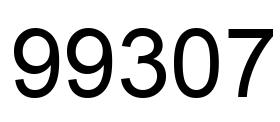 Number 99307 black image