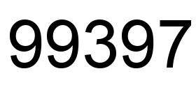 Number 99397 black image