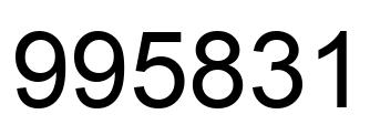 Number 995831 black image