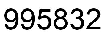 Number 995832 black image