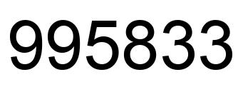 Number 995833 black image