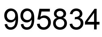 Number 995834 black image