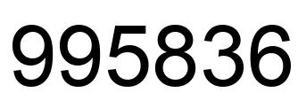 Number 995836 black image