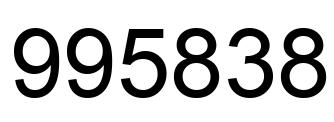 Number 995838 black image