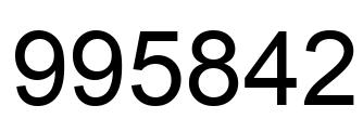 Number 995842 black image