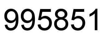 Number 995851 black image