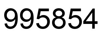 Number 995854 black image