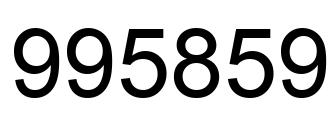 Number 995859 black image