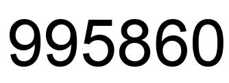 Number 995860 black image