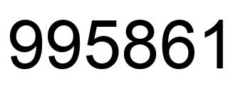 Number 995861 black image
