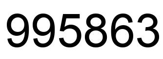 Number 995863 black image