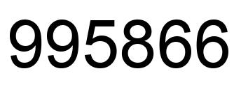 Number 995866 black image
