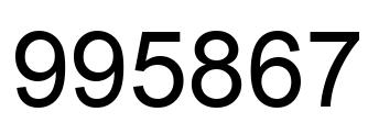 Number 995867 black image