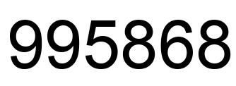 Number 995868 black image