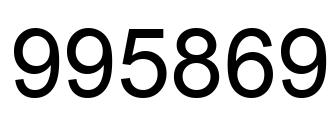 Number 995869 black image