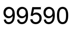Number 99590 black image