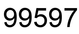 Number 99597 black image