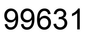 Number 99631 black image