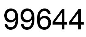 Número 99644 imagen negro