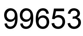 Número 99653 imagen negro