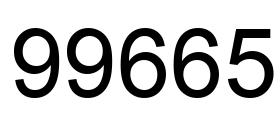 Número 99665 imagen negro