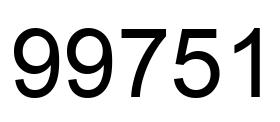 Number 99751 black image
