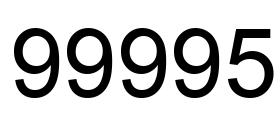 Number 99995 black image