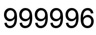 Número 999996 imagen negro