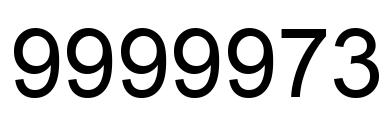 Number 9999973 black image
