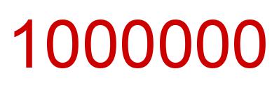 Número 1000000 imagen rojo