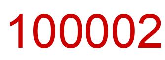 Número 100002 imagen rojo