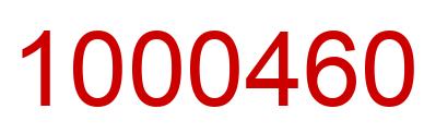Número 1000460 imagen rojo
