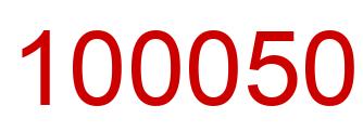 Número 100050 imagen rojo