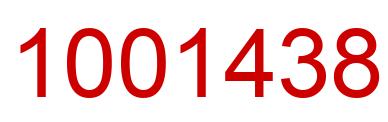 Number 1001438 red image