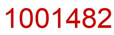 Number 1001482 red image