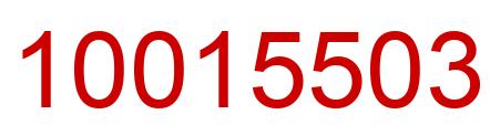 Number 10015503 red image