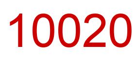 Number 10020 red image