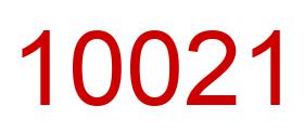 Number 10021 red image