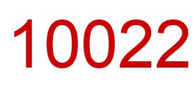 Number 10022 red image