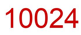 Number 10024 red image