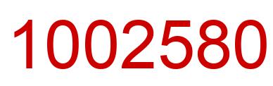 Number 1002580 red image