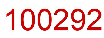 Number 100292 red image