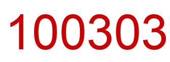 Number 100303 red image