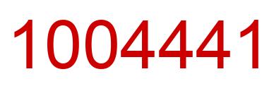 Número 1004441 imagen rojo