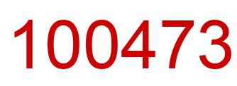 Number 100473 red image