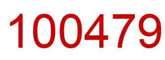 Number 100479 red image